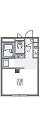 レオパレスきらら 1Kの間取図画像