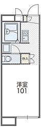 レオパレス花つるみ 1Kの間取図画像