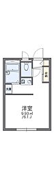 レオパレスきらら 1Kの間取図画像
