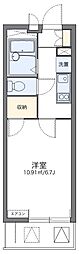 レオパレストウメイ 1Kの間取図画像