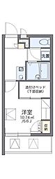 レオパレスベルローズ 1Kの間取図画像
