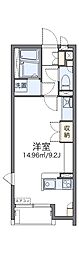 レオネクストウッド ワンルームの間取図画像
