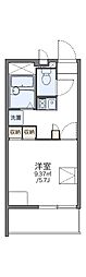 レオパレス平野南 1Kの間取図画像