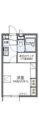 レオパレス浜3丁目 1Kの間取図画像