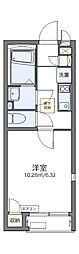 レオネクストLovin3 1Kの間取図画像