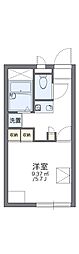 レオパレスエクセル 1Kの間取図画像
