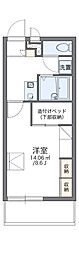 レオパレススリーアローズ 1Kの間取図画像