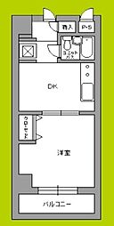 クリテリオン新大阪 1DKの間取図画像