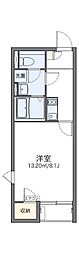 レオネクストカーサ藤 1Kの間取図画像