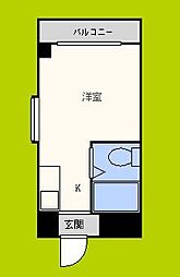 フロンティア21 ワンルームの間取図画像