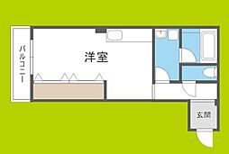 JNKハイツ ワンルームの間取図画像