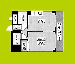 ラピタ 1DKの間取図画像