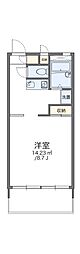 レオパレス吉田 1Kの間取図画像