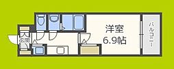 エスリード松屋町サウス 1Kの間取図画像