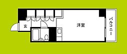 メゾン高麗橋 ワンルームの間取図画像