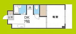 第2ウスヰマンション 1DKの間取図画像