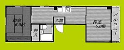 TSCマンション 2DKの間取図画像