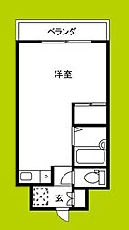 シャンテ深江橋 ワンルームの間取図画像