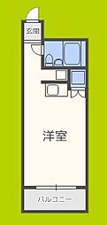 天満橋ガーデンハイツ ワンルームの間取図画像