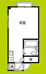 メゾン青山 ワンルームの間取図画像