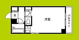 BM北堀江 ワンルームの間取図画像