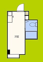 ラパンジール本田2 ワンルームの間取図画像