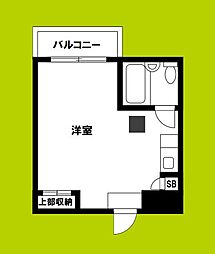エリア39 ワンルームの間取図画像
