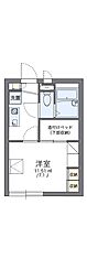 レオパレスラパン 1Kの間取図画像