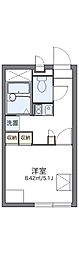 レオパレスクリスタル 1Kの間取図画像