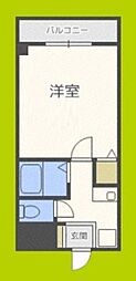 メゾン南江口 1Kの間取図画像