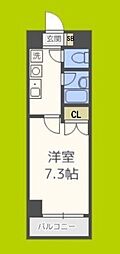 フォレスト今里 1Kの間取図画像