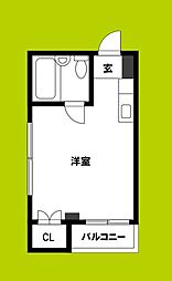 エレガンスコーポ2 ワンルームの間取図画像