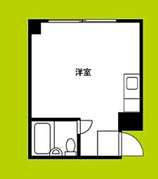 杉本スカイハイツ ワンルームの間取図画像