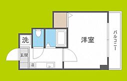 ルミエール花園2 1Kの間取図画像