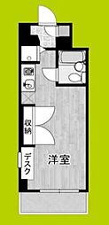 ベルメイト長居 ワンルームの間取図画像