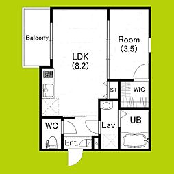 (仮称)ジーメゾン泉佐野春日町 1LDKの間取図画像