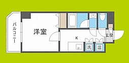 CITYSPIRE平野 1Kの間取図画像