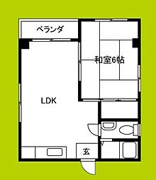 スティックレジデンス永田 1LDKの間取図画像