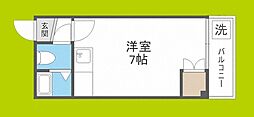 あじさい7 ワンルームの間取図画像