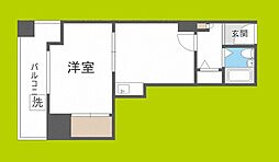 グルーブ桜宮 1Kの間取図画像