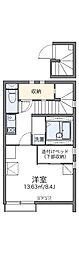 レオネクストソレイユ 1Kの間取図画像