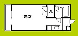 ヴェスタ天神橋 ワンルームの間取図画像