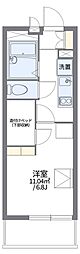 レオパレスEASTFIELD2 1Kの間取図画像