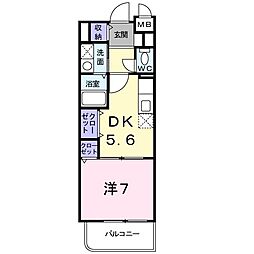 サンヒルズ 1DKの間取図画像