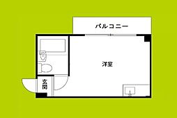 Mebius長居Residence ワンルームの間取図画像