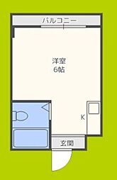 ジオナ柴島3 ワンルームの間取図画像