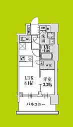 スプランディッド堺東DUE 1LDKの間取図画像