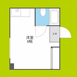 フェリーチェ新町 ワンルームの間取図画像