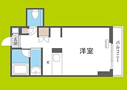 アーデンタワー南堀江 1Kの間取図画像