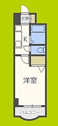 ノルデンハイム小松 1Kの間取図画像